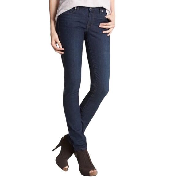 NWOT PAIGE Skyline Skinny Jenna 25 Dark Wash - Picture 1 of 5